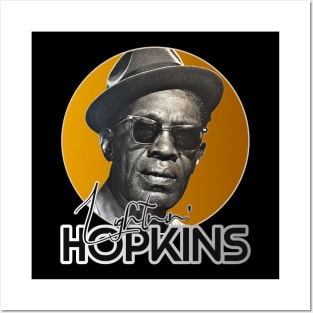 Retro Lightnin Hopkins Gold Tribute Posters and Art